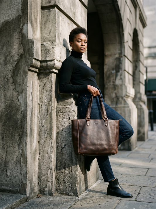 Black&brown mix Shoulder Bag